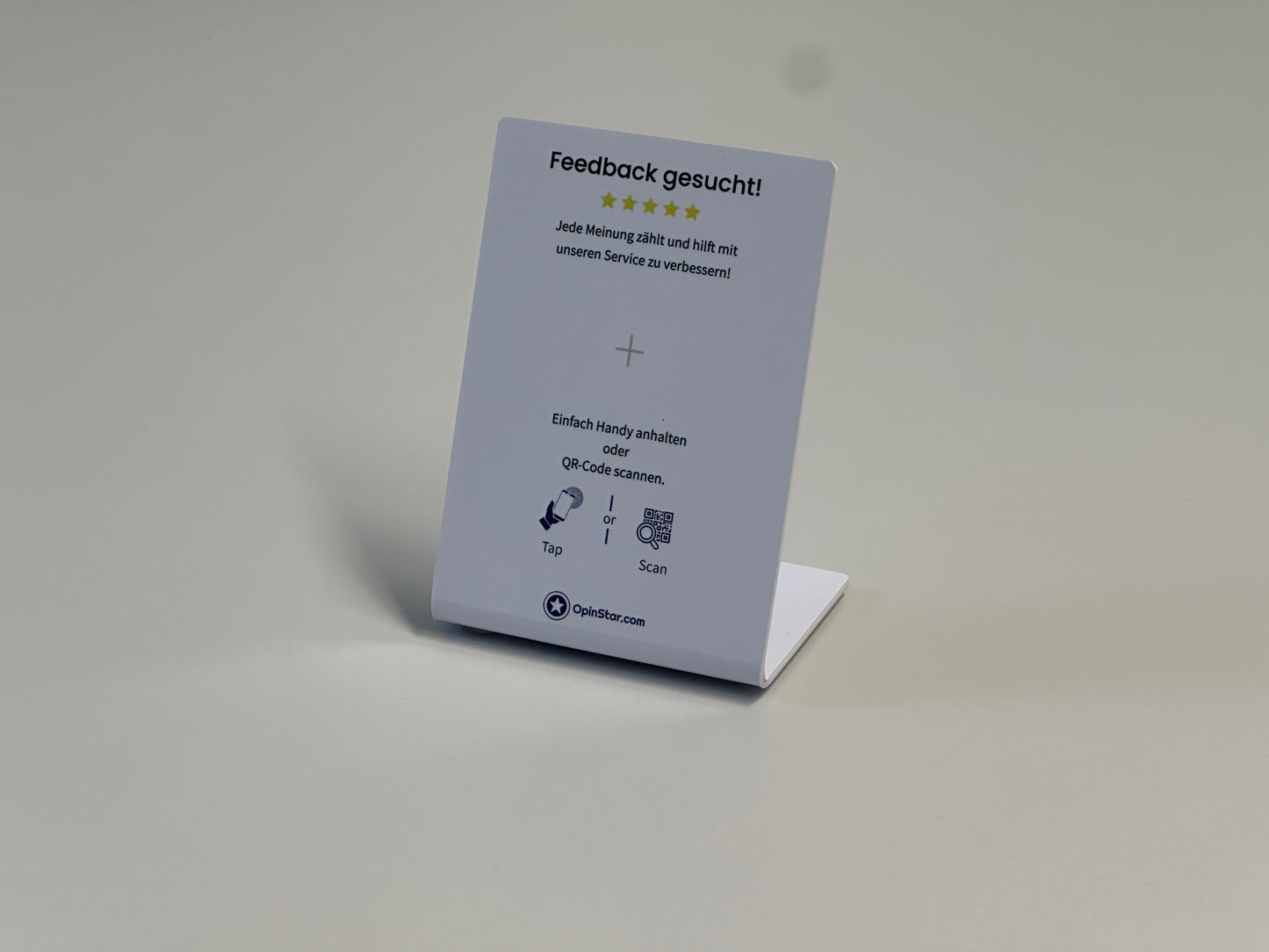 Tischaufsteller PVC klein weiss