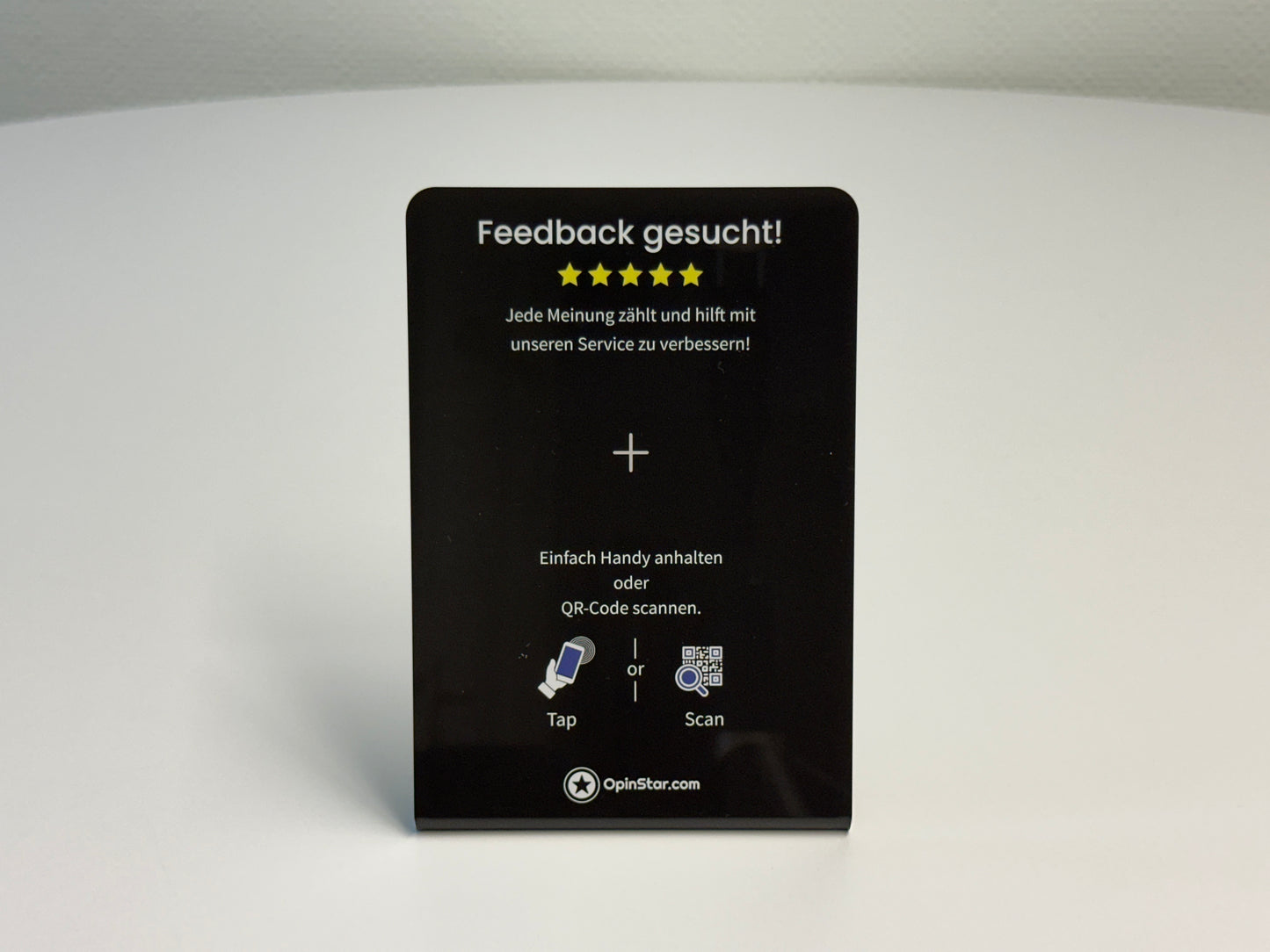 Tischaufsteller PVC klein schwarz