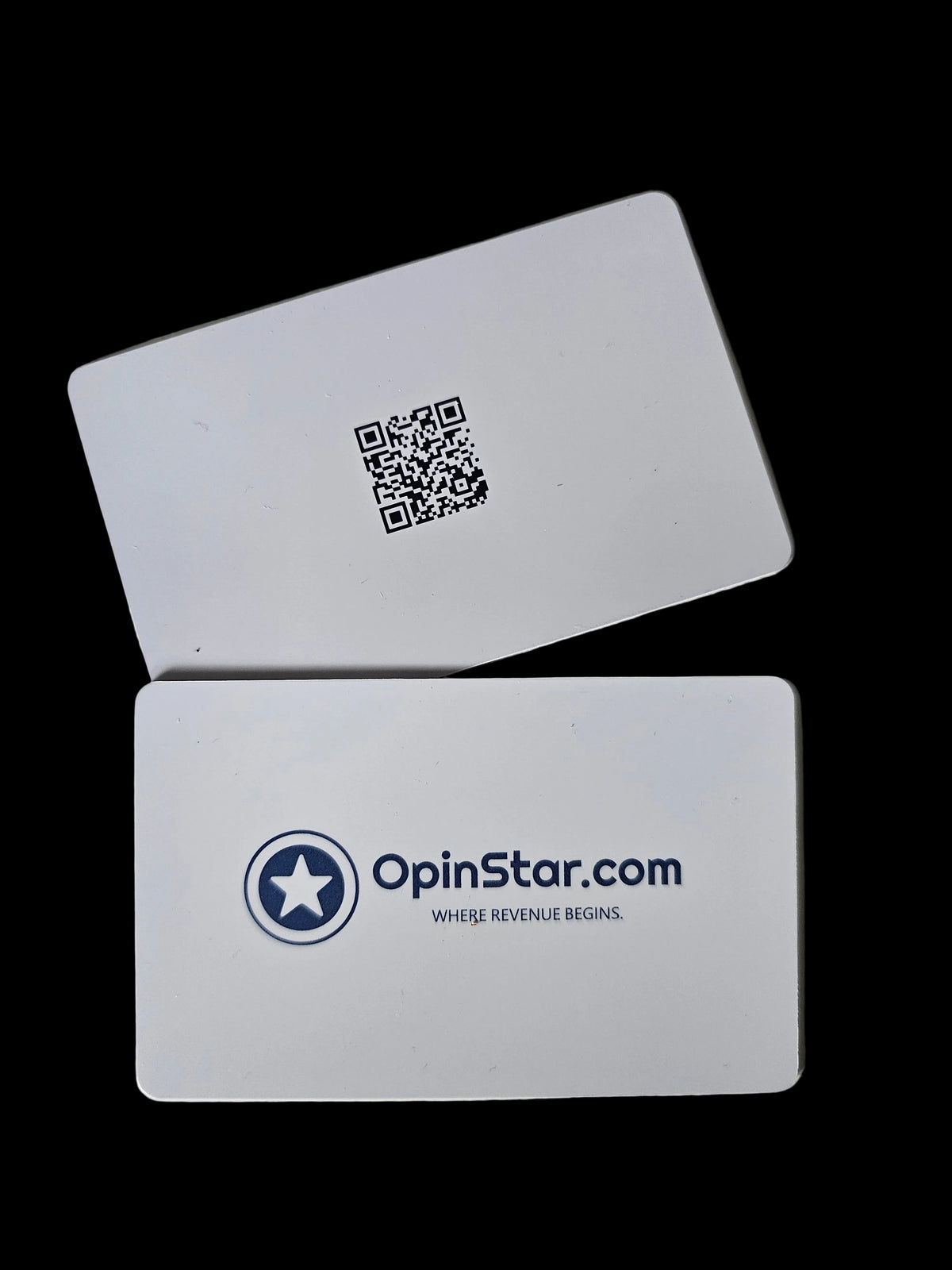 NFC Business Card Logo OpinStar with QR Code