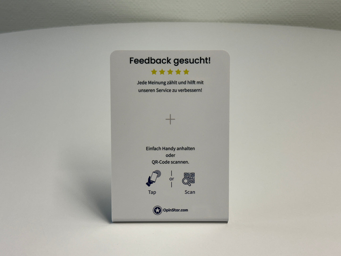 Tischaufsteller PVC klein weiss