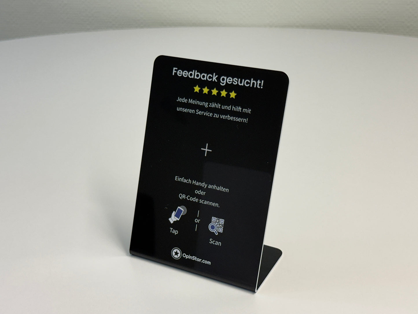 Tischaufsteller PVC klein schwarz